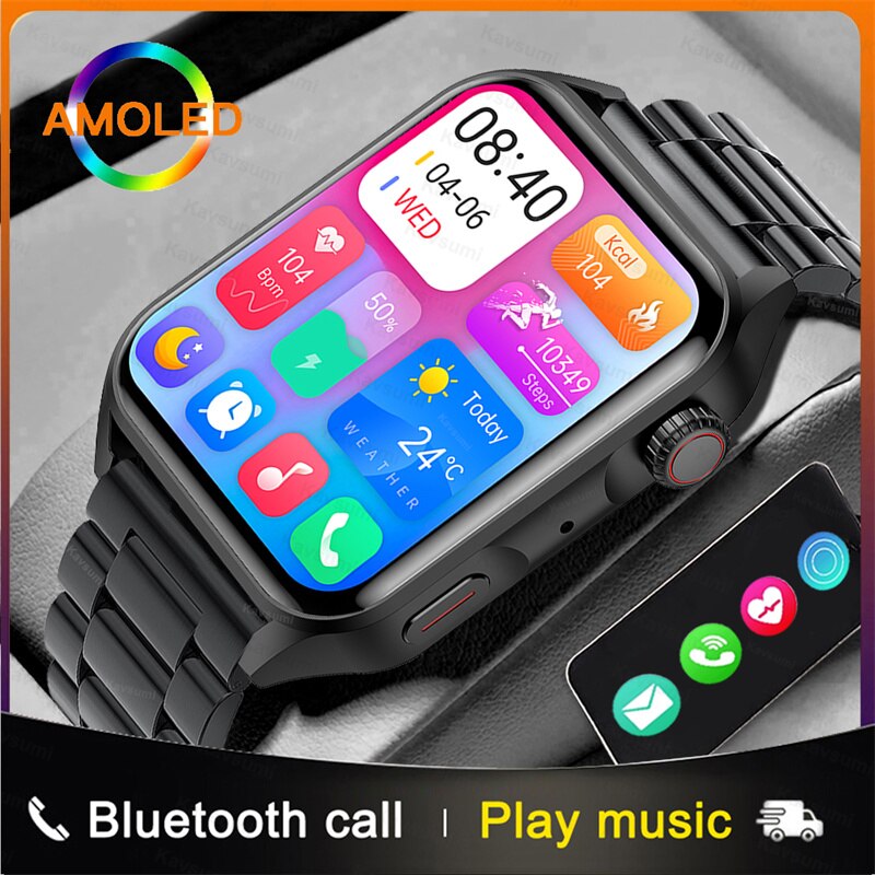 2023 ο Smartwatch   AMOLED  ȭ ׻ ÷ ð  HeartRate Ʈ ġ ȵ̵ ios